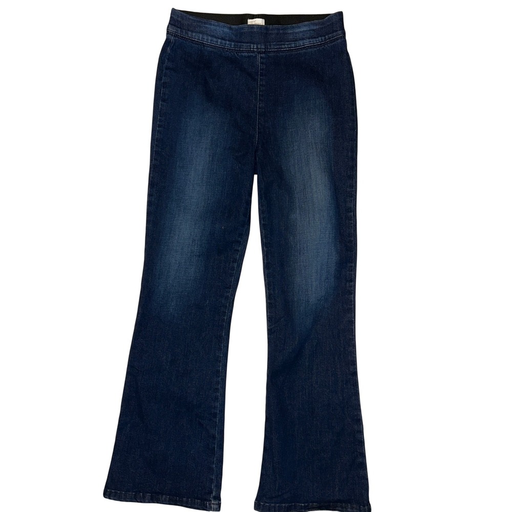West of Melrose Womens Pull On Boot Cut‎ Jeans Size S Dark Wash